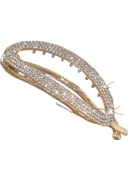 Parlak Rhinestone Kavisli Saç Klipli Kadın Moda At Kuyruğu Saçkopları Prenses Parti Başlığı Kızlar Için Zarif Saç Aksesuarları: C (Yurt Dışından)