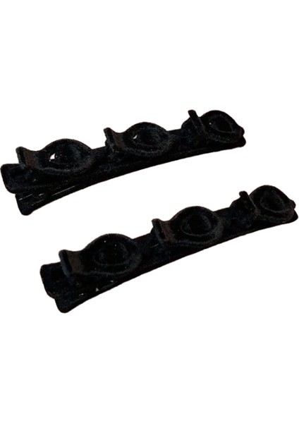 1-3pcs Akıllı Saç Klip Saç Stil Yan Patlama Saç Pin Pil Pimleri Kip Kırık Saç Tutucu Ettes Ette Saç Aksesuarları Renk: Siyah 2pcs (Yurt Dışından)