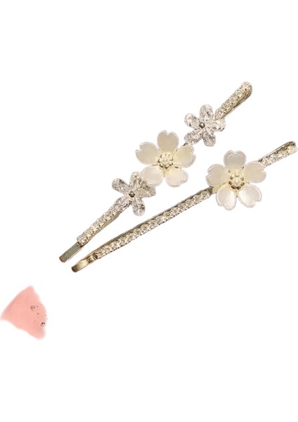 Yeni Kore Versiyonu Pearl Flower Zircon Tek Satır Saç Klip Rhinestone Yan Klip Mizaç Kadın Moda Saç Aksesuarları Metal Renk: MHM-01-052-03 (Yurt Dışından)