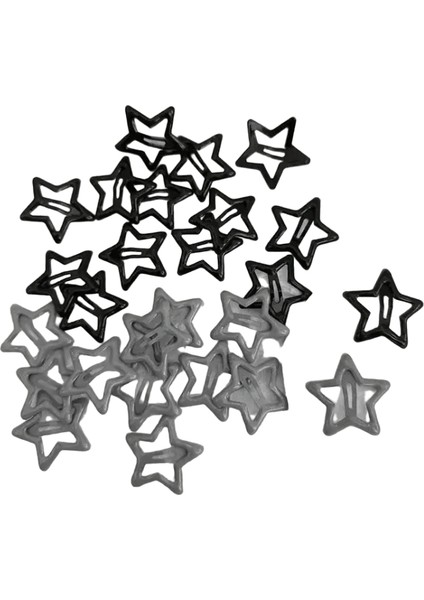 10/50PCS Renkli Kawaii Star Ettes Y2K Tatlı Kızlar Bb Solid Star Hairclips Metal Snap Klip Başlık Headdress Saç Takı Hediyesi: Gümüş Rastgele/boyut: 10 Pcs (Yurt Dışından)