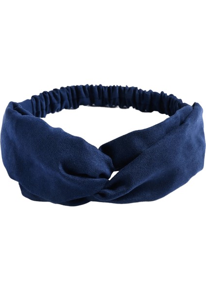 Kadınlar Için Çapraz Türban Katı Kafa Bantları Twist Düğümlü Boho Süet Saç Bantları Kızlar Için Tatlı Yay Headwrap Vintage Saç Aksesuarları Renk: Donanma (Yurt Dışından)