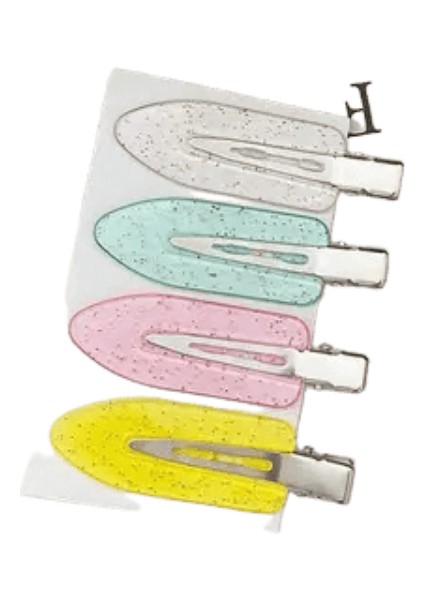 4pcs/set Güzellik Salonu Kesintisiz Saç Tokaları Profesyonel Stil Makyaj Aracı Patlama Kadınlar Için Parıltılı Saç Klips Renk: No.1 (Yurt Dışından)