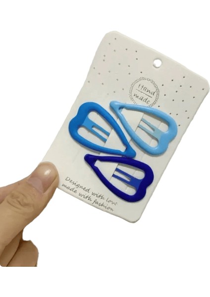 Mavi Serisi Saç Klipsi Gradyan Renk Patlama Yan Klipler Metal Snap Saç Penisi Kalp Yıldız Tatlı Saç Aksesuarlar: Yıldız (Yurt Dışından)