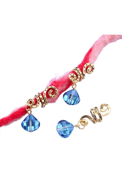 5pcs/çanta Saç Örgüsü Peruk Takı Saç Uzatma Saç Halkaları Toka Içi Boş Çiçek Tüpleri Manşetler Saç Tokası Headdress Dreadlock Boncuk Renk: 5pcs LQ716-3 (Yurt Dışından)