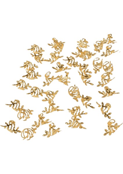 40PCS Asma Yaprak Şekilli Alaşım Saç Halkaları Dreadlock Için Vintage Saç Pimleri Kızlar Saç Aksesuarları Braidscolor Için Loc Saç Takılar: Gümüş (Yurt Dışından)