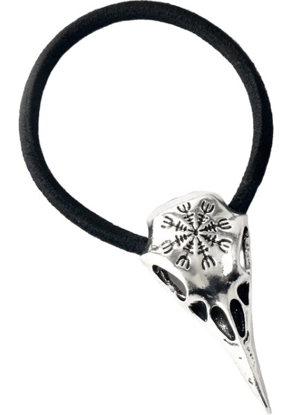 Moda Kafası Mücevher Iskandinav Vikings Aksesuarlar Kristal Kurt Başı Siyah Elastik Saç Kauçuk Bantlar Hayvan Halat Kadın Metal Renk: E (Yurt Dışından)