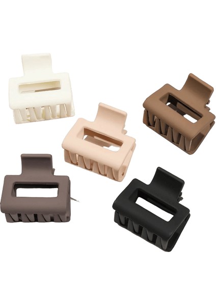 5 Adet Küçük Çiçek Saç Pençe Klipleri Kadınlar Için Kızlar, Mat Düzeltme Çene Klipleri, Ince Saç Rengi Için Yarım Daire Ettes: 5 Adet Stil D (Yurt Dışından)