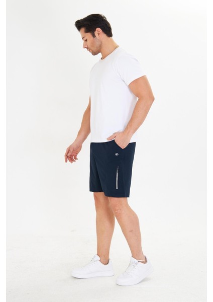 Erkek Stretchfit Kargo Cepli Esnek Şort Lacivert 6040-L