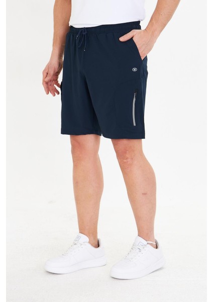 Erkek Stretchfit Kargo Cepli Esnek Şort Lacivert 6040-L