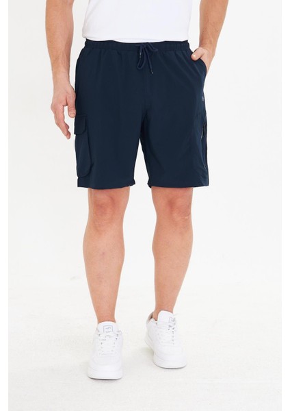 Erkek Stretchfit Kargo Cepli Esnek Şort Lacivert 6040-L