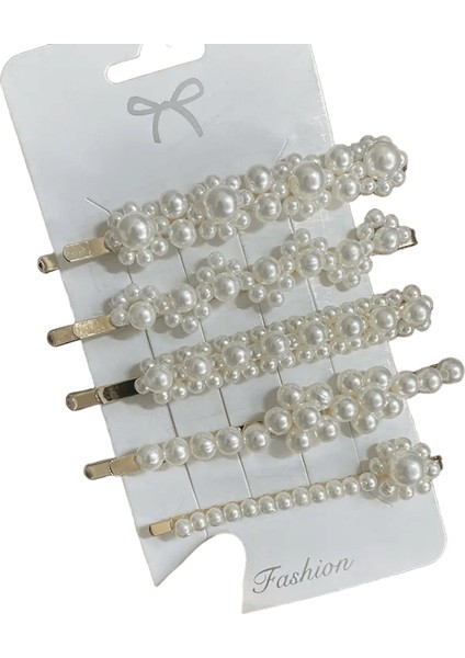 Simüle Edilmiş Inci Ettes Boncuklu Geometrik Kadınlar Saç Kip Saç Tartıları Saç Aksesuarları Kız Mücevher Moda Saç Pimleri Metal Renk: S3 (Yurt Dışından)