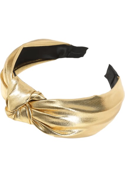 Kadınlar Için Yeni Geniş Düğümlü Kafa Bandı Düz Renk ve Renkli Saç Bantları (Yurt Dışından)