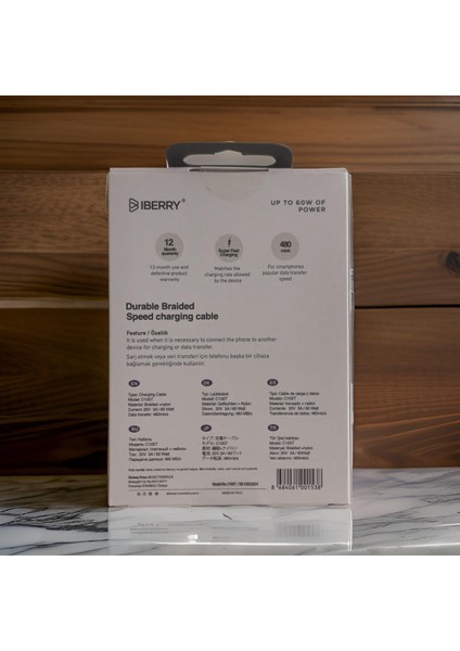 60W USB A To Type C 60W Hızlı Şarj ve Data Kablosu (Kvk Garanti)