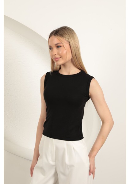 Çilek Viskon Kumaş Basic Bluz-Siyah fırsatları