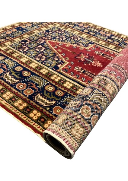 El Dokuma Sıfır Bünyan Halısı Seccade 90 x 135 Kiremit Yün Namazlık