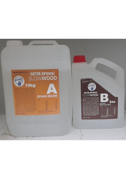 Kalın Döküm(Büyük Hacim) Epoksi Slowwood 13 kg