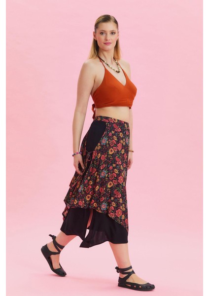 Bağlama Detaylı Beli Lastikli Salaş Etek fırsatları