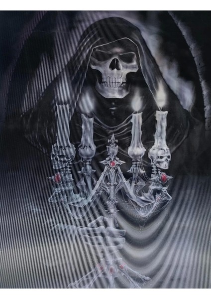 5d Elmas Boyama 3 Farklı Resim Değişenli Halloween Iskelet Tablosu 30X40 cm (4172)