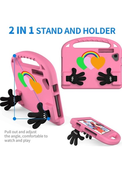 Huawei Matepad 10.4 2022 Için Aşk Kalp Desen Eva Tablet Anti-Damla Kılıfı Palmiye Şekli Stand Kapak Kavrama Saplı-Pembe (Yurt Dışından) indirimleri