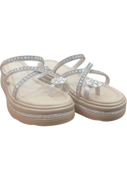 Kadın Parmak Arası Taş Detay Terlik indirimleri