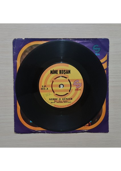 - Nerde O Günler - Kalbim Çırpınır - 1974 - Dönem Baskı Plak - 45LIK - Kırkbeşlik