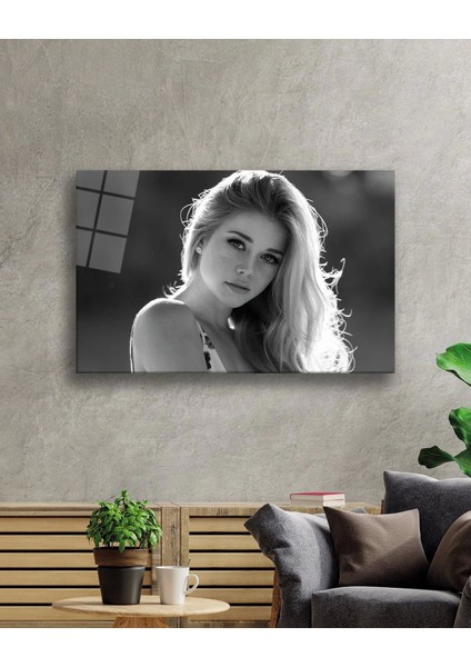 Siyah Beyaz Insan Fotoğrafları Kadın Cam Tablo fiyatları