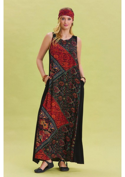 Bisiklet Yaka Cep Detaylı Salaş Elbise