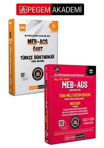 Pegem Akademi 2025 Meb-Ags-Öabt Türkçe Öğretmenliği Konu Anlatıml