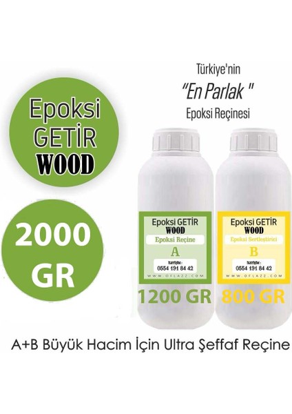 Kalın Döküm Epoksisi 2 kg Epoxy Resin Wood