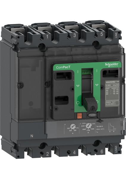 C10F6TM100 4X100A 36KA Termik Manyetik Şalter