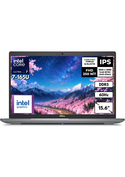 Latitude 5550 Ultra-7 165U 48 GB 4 Tbssd Intel Graphics Windows 11 Pro 15.6" Fhd IPS Notebook N015L555015U BT68