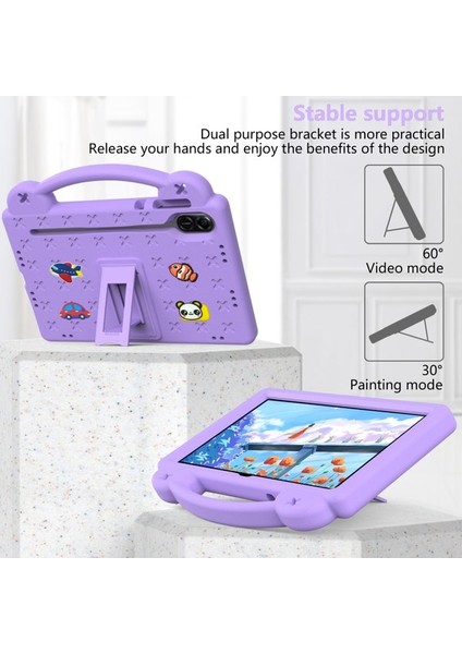 Onur Pad X9/pad X8 Pro Eva Kılıf Stand Anti-Damla Çocuklar Tablet Kapak-Mor Için (Yurt Dışından)