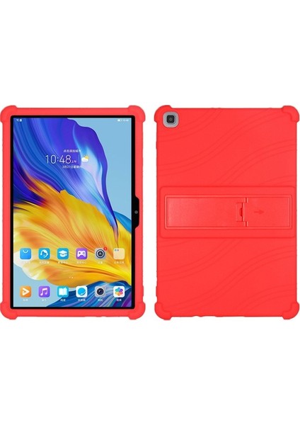 Honor Pad 7 10,1 Inç 2020 Için Yumuşak Silikon Kapak, Pc Stand Tasarımlı Tablet Koruyucu Kılıf-Turuncu (Yurt Dışından)