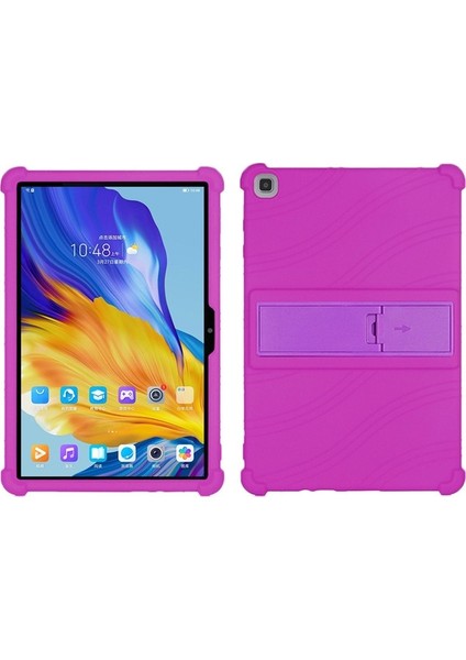 Honor Pad 7 10,1 Inç 2020 Için Yumuşak Silikon Kapak, Pc Stand Tasarımlı Tablet Koruyucu Kılıf-Turuncu (Yurt Dışından)