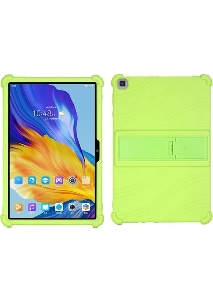 Honor Pad 7 10,1 Inç 2020 Için Yumuşak Silikon Kapak, Pc Stand Tasarımlı Tablet Koruyucu Kılıf-Turuncu (Yurt Dışından)