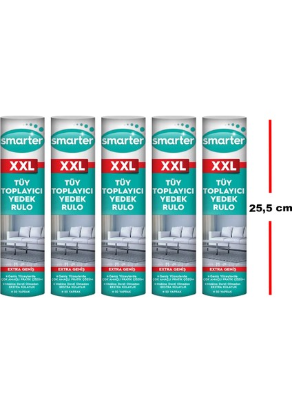XXL 5 Adet Tüy Toplayıcı Yedek Rulo
