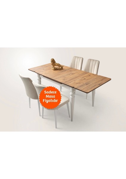 Yandan Açılır Büyüyen Yemek Masası 60 x 90 cm Sidon-Bej Ayaklı Sadece Masa Fiyatıdır