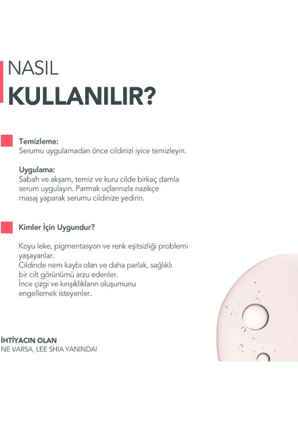Leke Karşıtı Cilt Tonu Eşitleyici Serum 30 ml (NIACINAMIDE %6 ARBUTIN %2 HYALURONIC ACID %1) fırsatları
