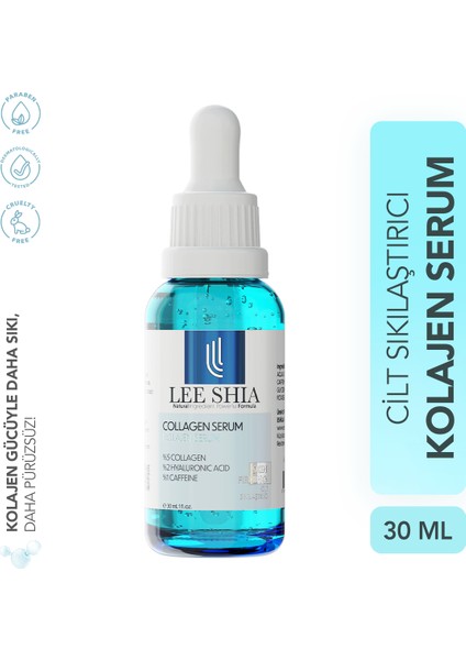 Cilt Sıkılaştırıcı Kolajen Serum 30 ml (COLLAGEN %5 HYALURONİC ACİD %2 CAFFEİNE %1)