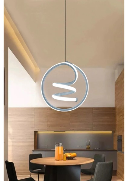 Helezon Modern Tekli Sarkıt LED Avize Antre - Beyaz Işık fiyatları