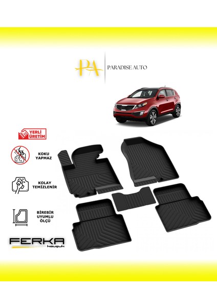 Kia Sportage 3 2010-2016 4d Havuzlu Paspas