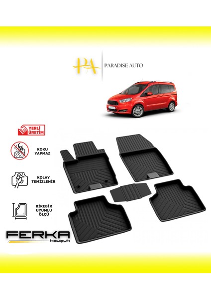 Ford Courier 2014-2023 4d Havuzlu Paspas