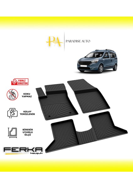 Dacia Dokker 2012 ve Üstü 4d Havuzlu Paspas