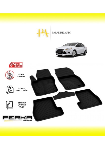 Ford Focus 3 2011-2015 4d Havuzlu Paspas