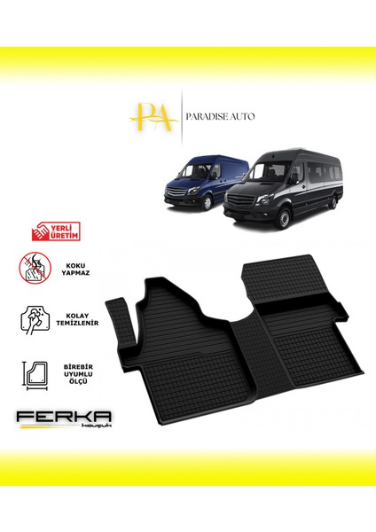 Mercedes Sprinter W906 Ön Çift Koltuk 2006 ve Üstü 4d Havuzlu Paspas