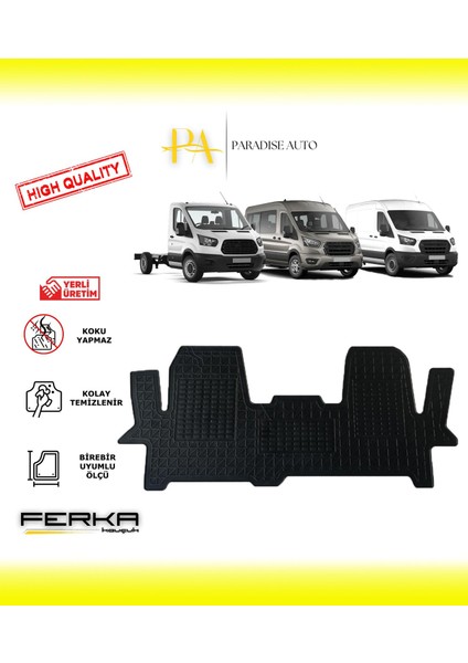 Ford Transit 2014 ve Üstü Yüksek Kaliteli Uyumlu Oto Paspas