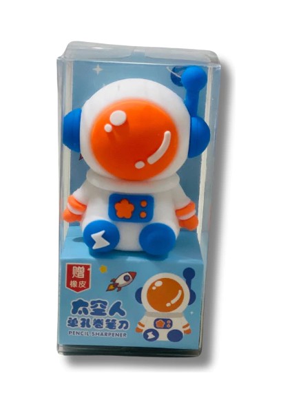 3D Mini Kalemtıraş 1 Adet - Astronot Figürlü modelleri
