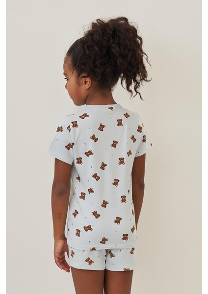 Kız Çocuk Teddy Desenli Şortlu Pijama Takımı fiyatları