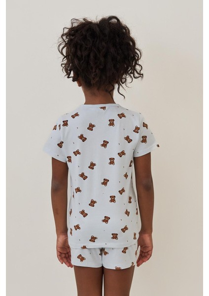 Kız Çocuk Teddy Desenli Şortlu Pijama Takımı modelleri