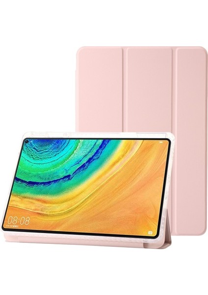 Huawei Matepad 10.4 2022 / 2020 /honor V6 Kılıf Deri Tablet Kılıfı, Üç Katlı Stand-Siyahımsı Yeşil (Yurt Dışından)